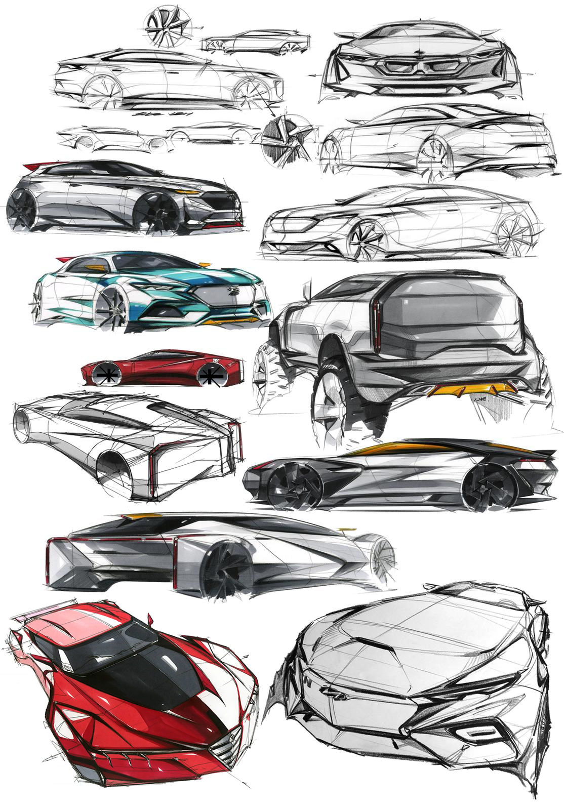 Transportation Design Sketches by SREEJITH KRISHNAN KUNJAPPAN at  Coroflotcom